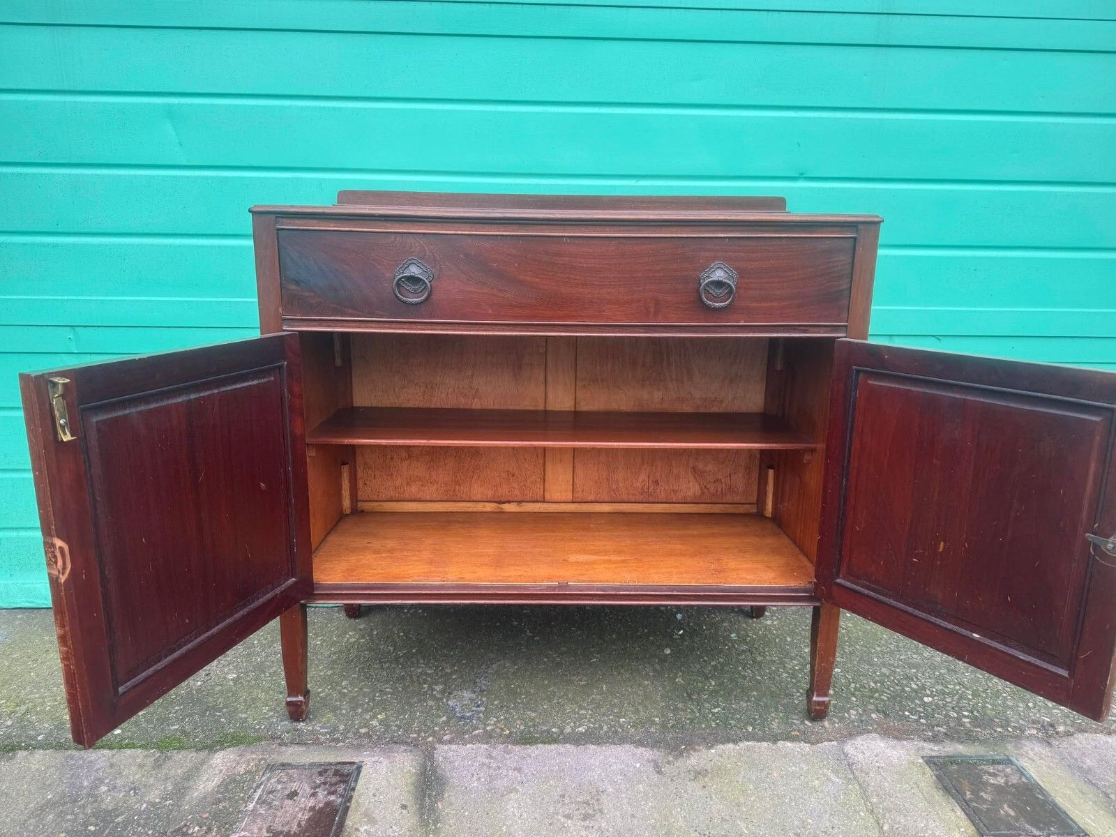 Edwardian Mahogany Sideboard Cupboard Ideal Sink Stand photo furniture