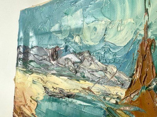 Walter Prescher Van Ed, Ships, Oil On Canvas, 1980s photo furniture