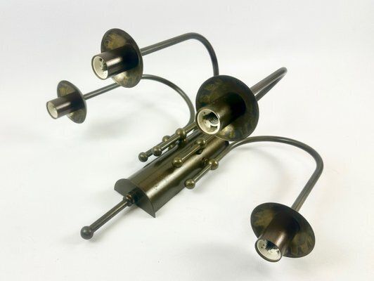 Vintage Four Arms Wall Lamps In Brass From Imex, 1980s, Set Of 2 photo vinterior