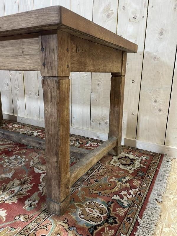 Table De Ferme Ou De Travail En Chêne Massif Aerogommée. photo 1320.0