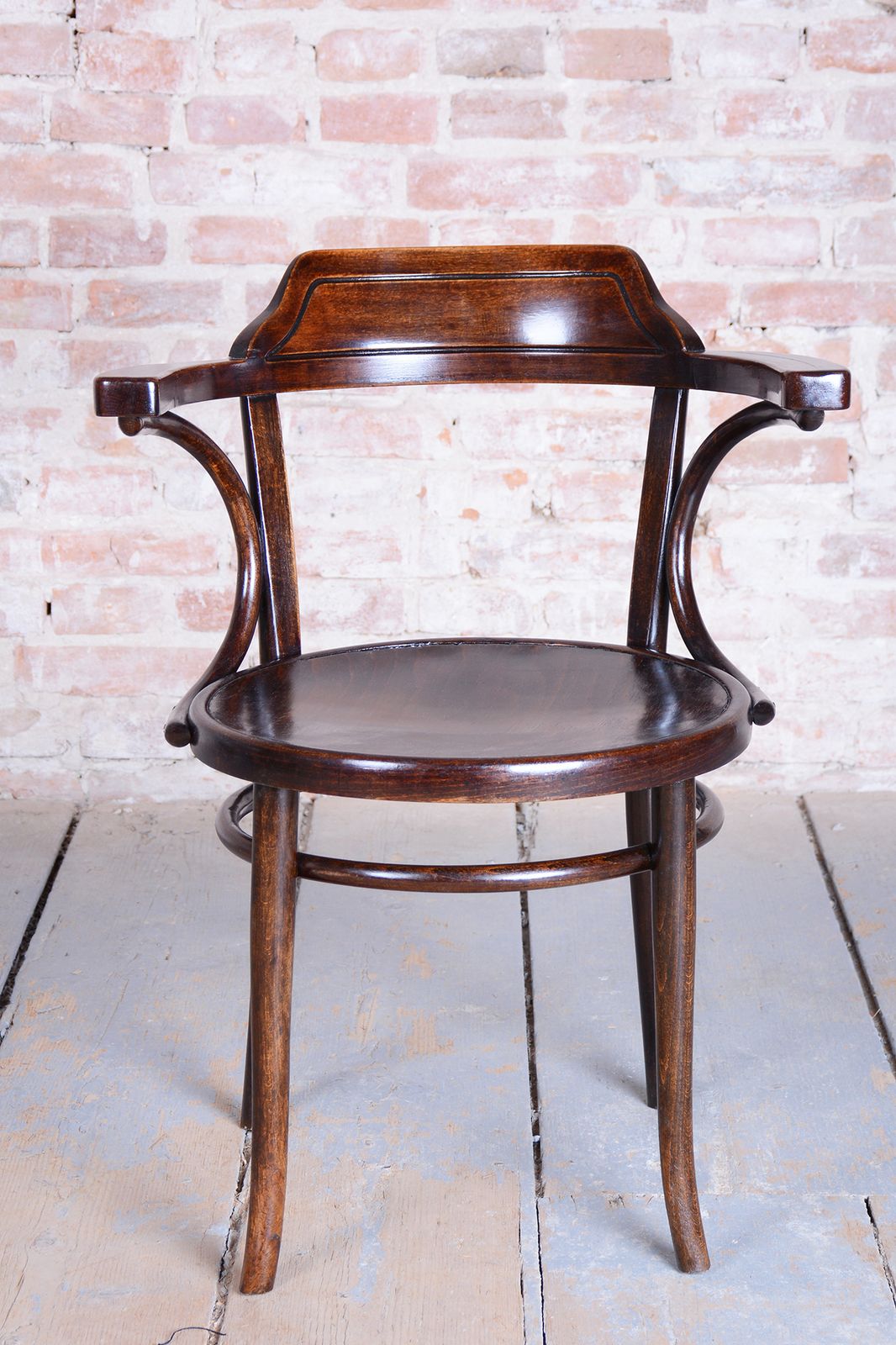 Restored Art Deco Chair, Beech Wood, Revived Polish, Czech, 1920s photo 300.0