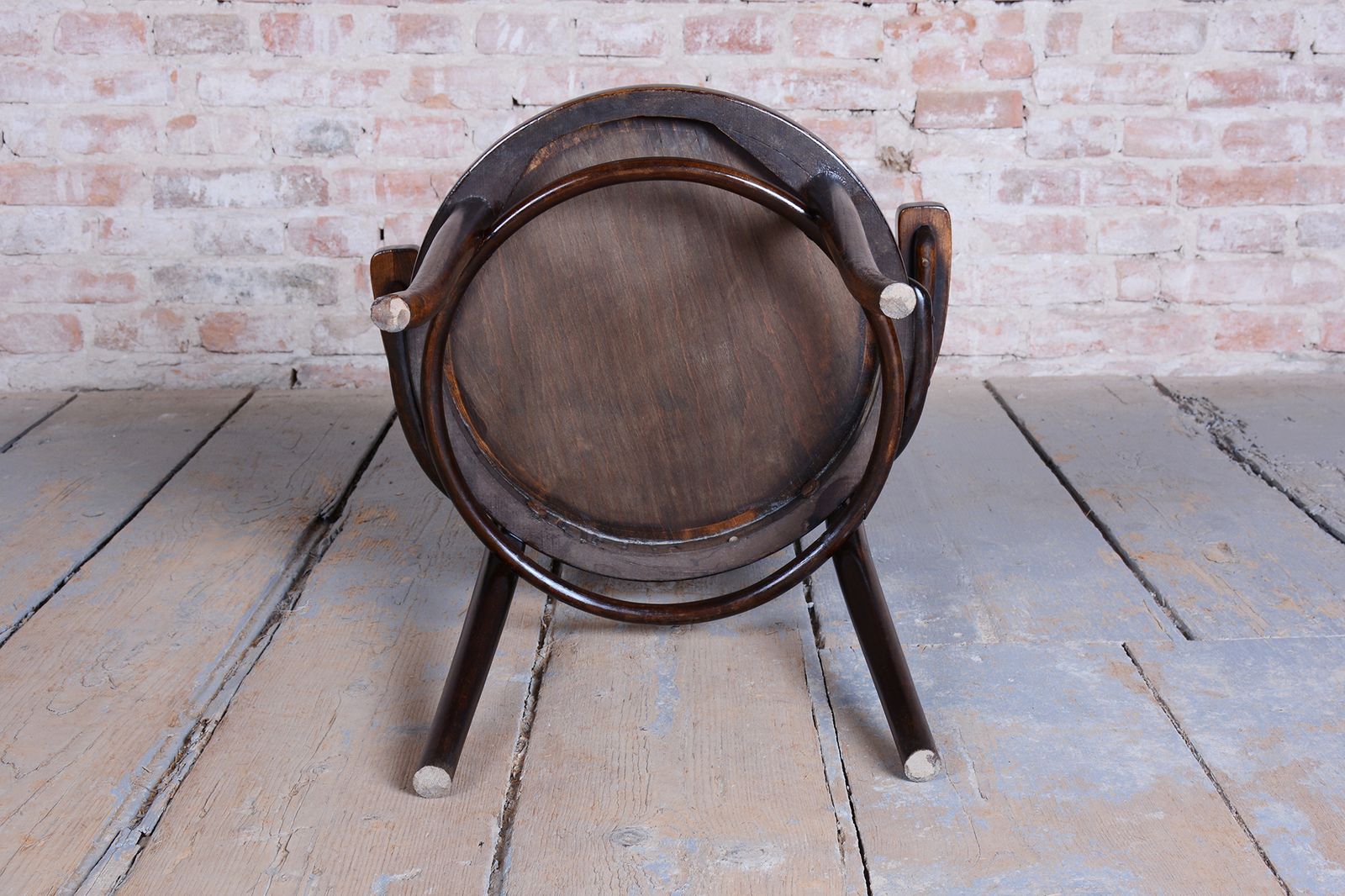 Restored Art Deco Chair, Beech Wood, Revived Polish, Czech, 1920s photo vintage