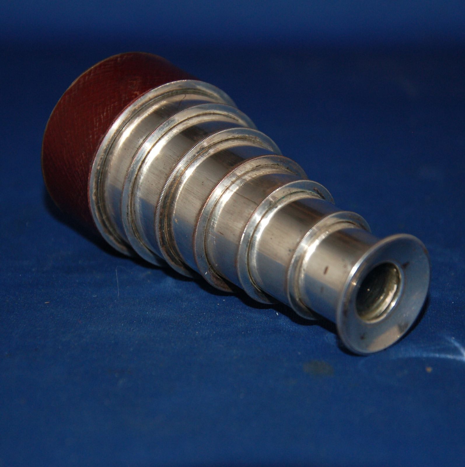 An Antique Six Draw Monocular, White Metal  Over Copper, Lenses Good photo furniture