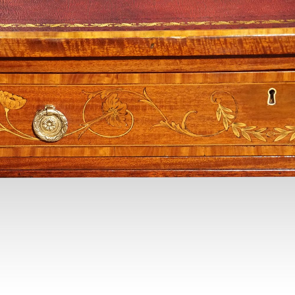 Edwardian Inlaid Mahogany Pedestal Desk photo furniture