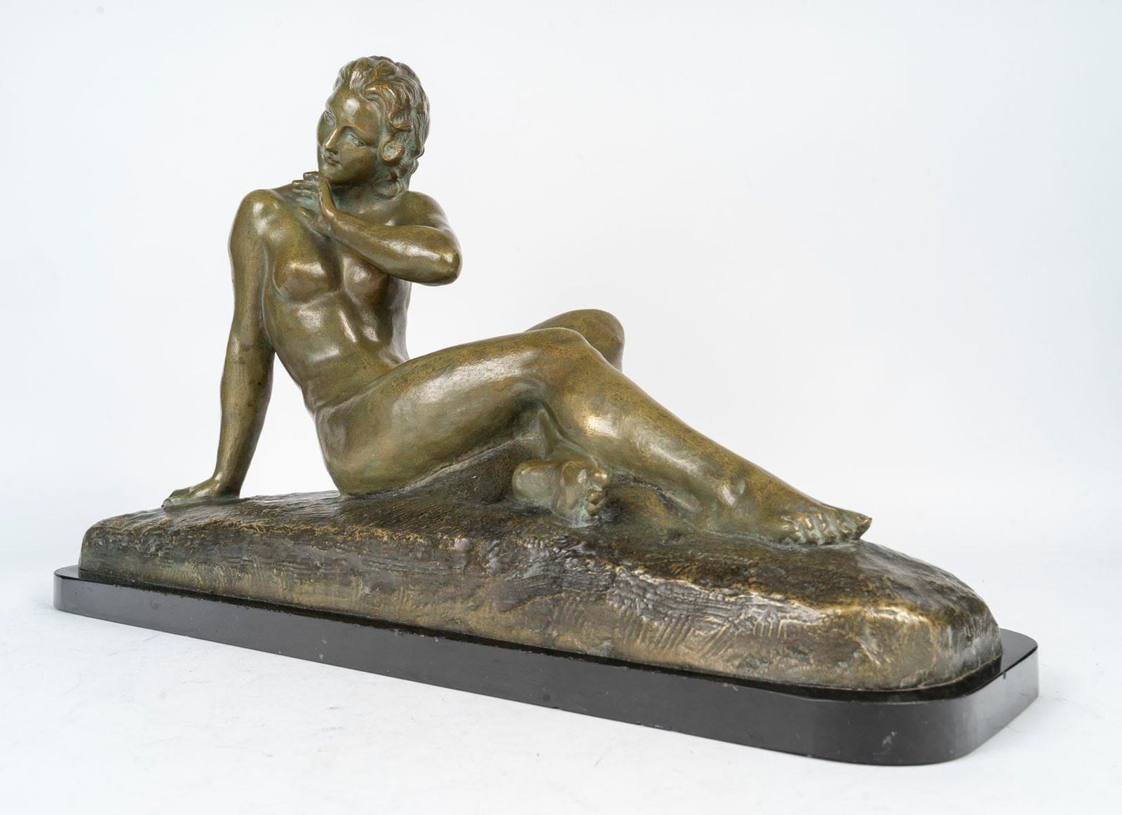 Bronze Sculpture Of A Nude Woman, Signed Cipriani, Early 20th Century. photo for sale