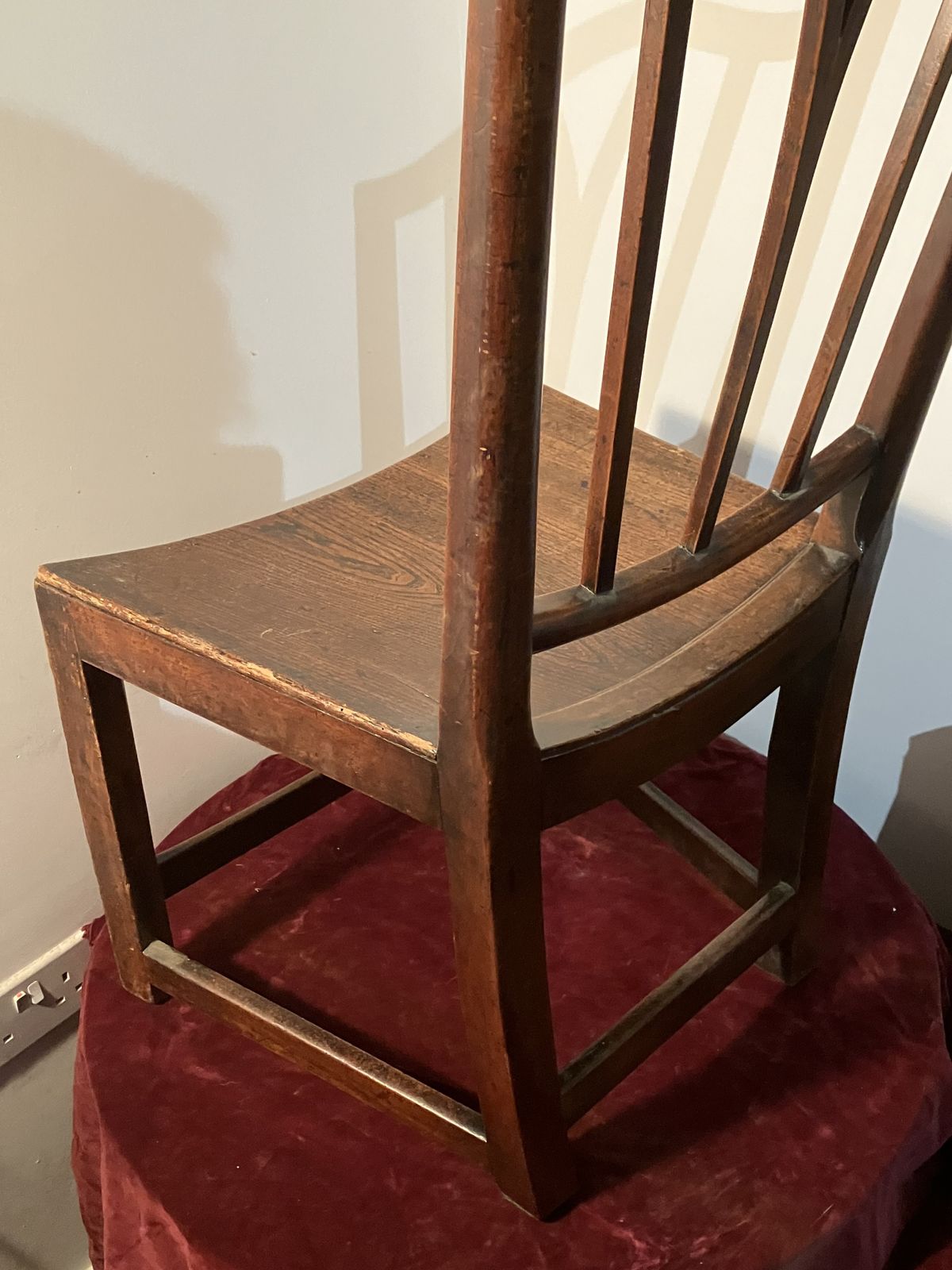 Early 18th Century,Elm Scooped Concave Seat English  Dining Chair photo Furniture