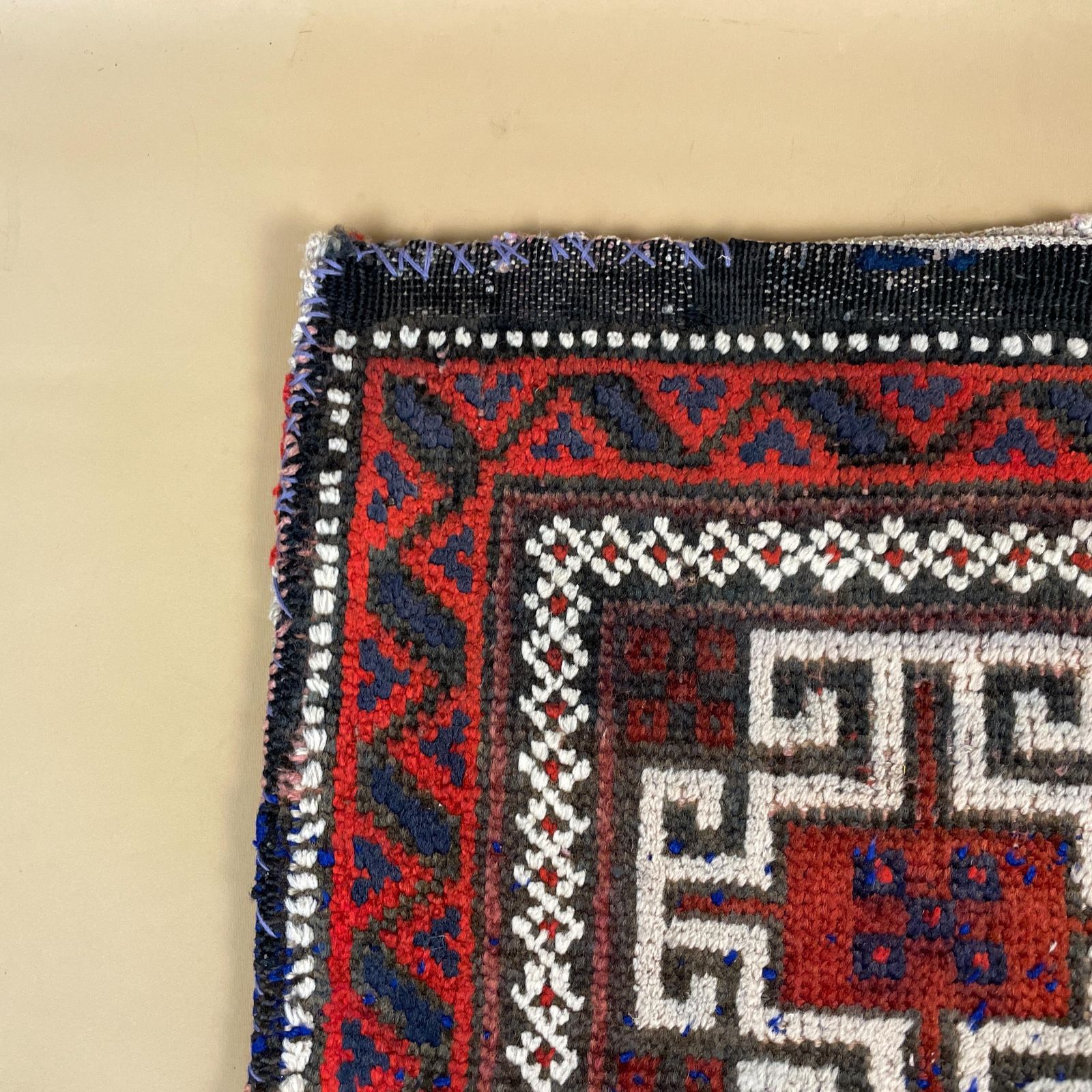 Antique Kilim Cushion Moroccan Rug Carpet Bolster Pillow Handwoven Handmade Woven Traditional Mat Fabric 40x40cm Scatter Vintage Old photo for sale