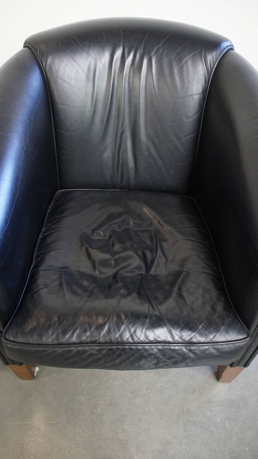 Beautiful Set Of 2 Black English Style Cowhide Club Chairs With A Timeless Design photo vinterior