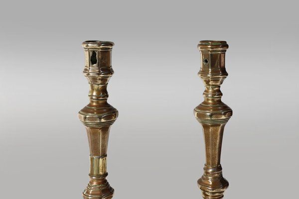 Antique French Copper Candleholders, 1800, Set Of 2 photo furniture