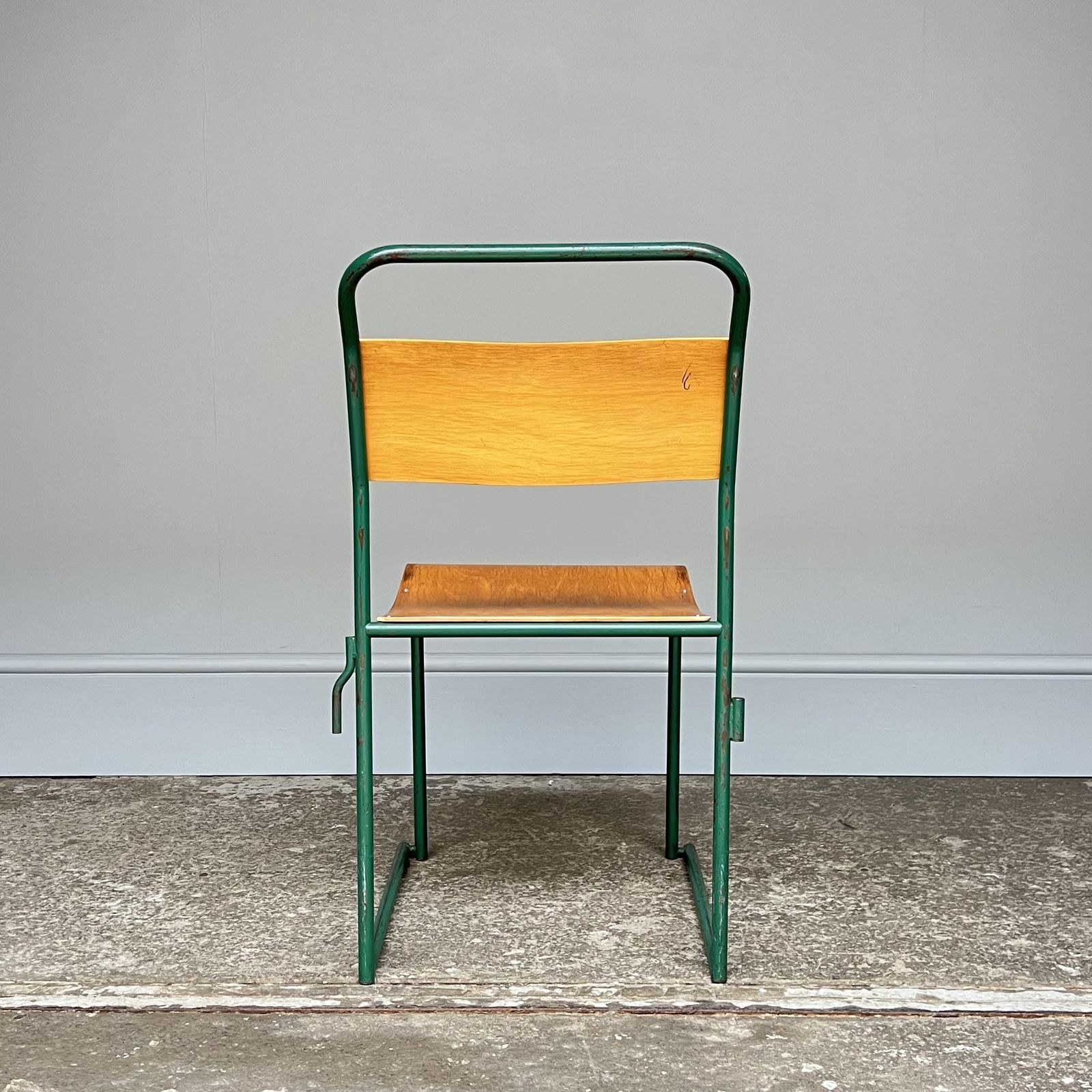 30 Available 1960s Green Bauhaus Stacking Chairs By Du Al Dare Inglis Products photo vintage
