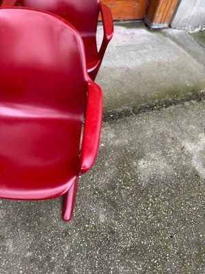 Vintage Dark Red Kangaroo Chairs By Ernst Moeckl, Germany, 1968, Set Of 6 photo vintage