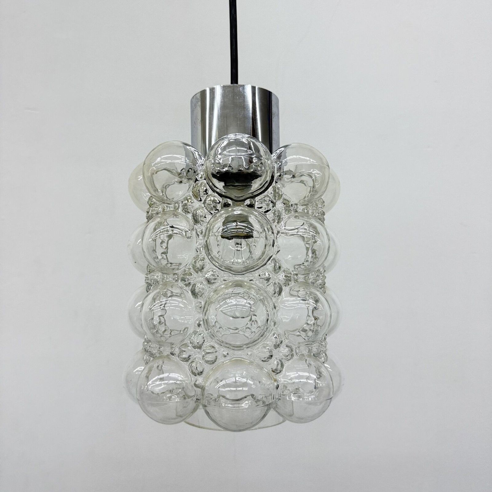 Large Bubble Glass Pendant By Helena Tynell For Limburg, Germany, 1970s