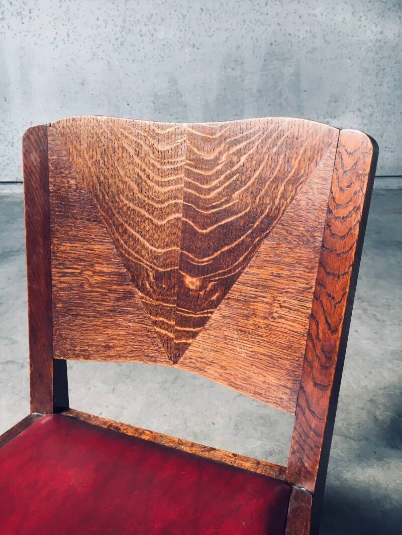 1400.0 Art Deco Design Eetkamerstoelen, België Jaren 1920 photo
