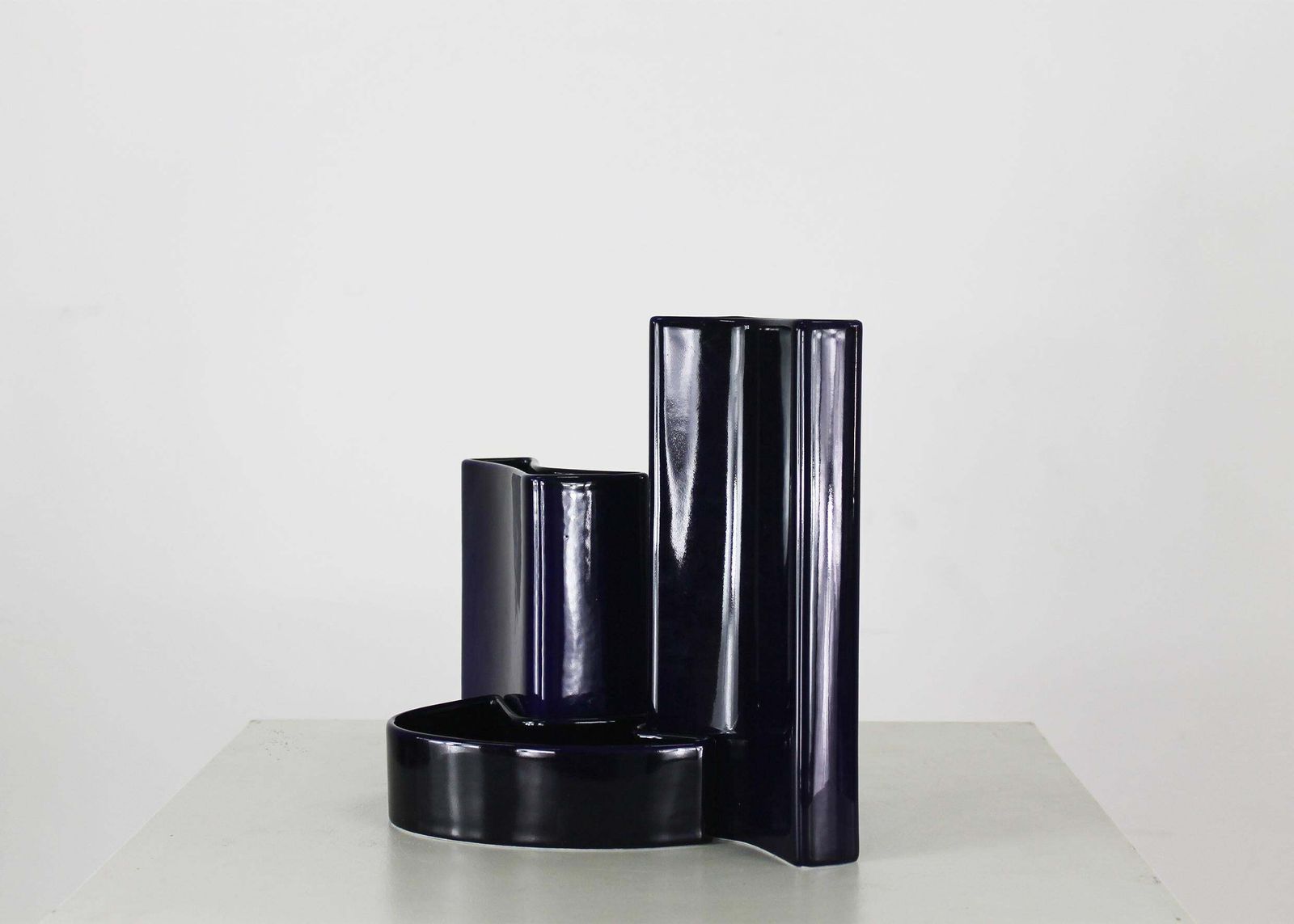 Angelo Mangiarotti Set Of Three Ceramic Vases By Fratelli Brambilla 1960s photo for sale