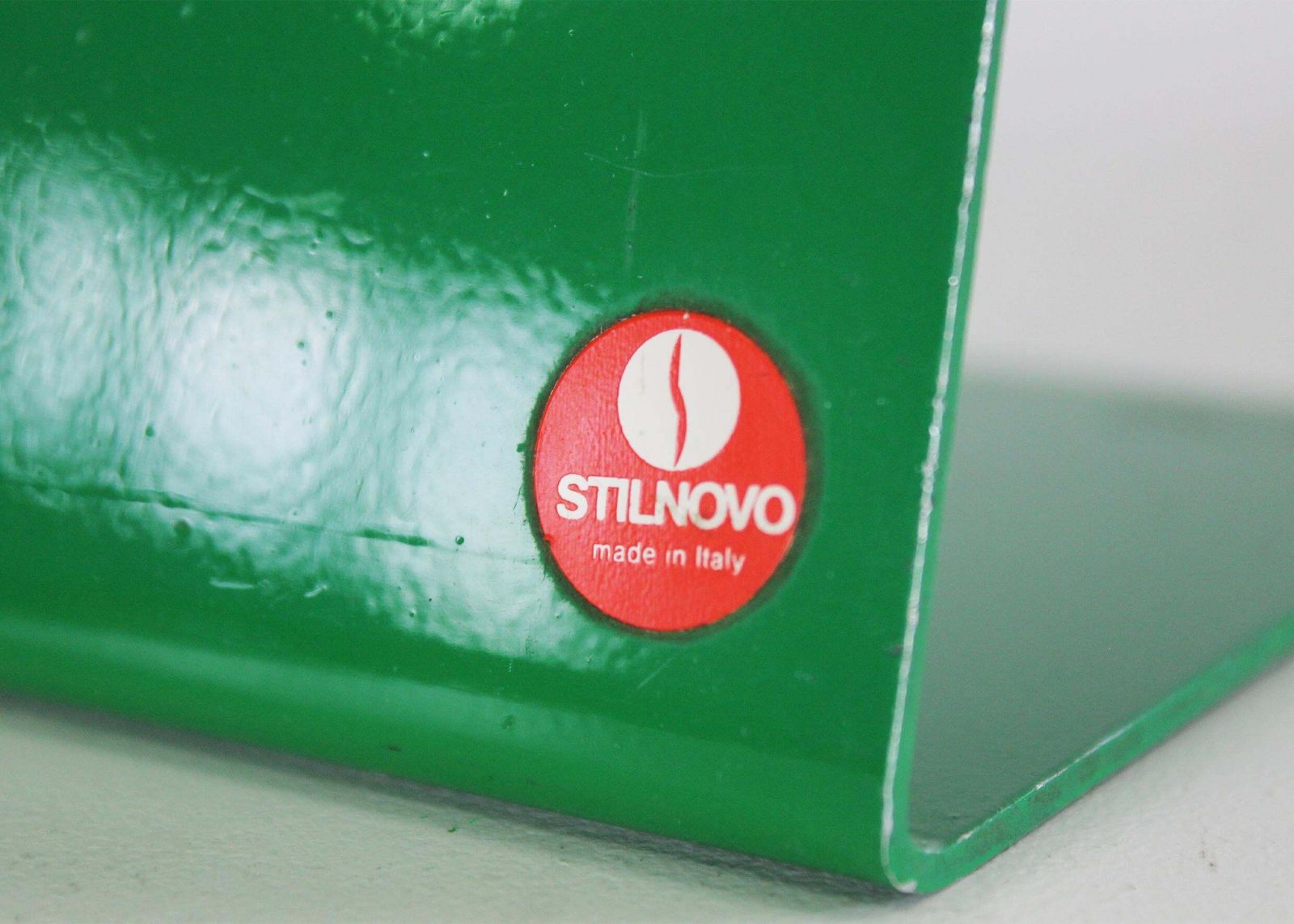 photo furniture Trabucchi Vecchi Volpi Blitz Table Lamp In Green Lacquered Metal By Stilnovo 70s