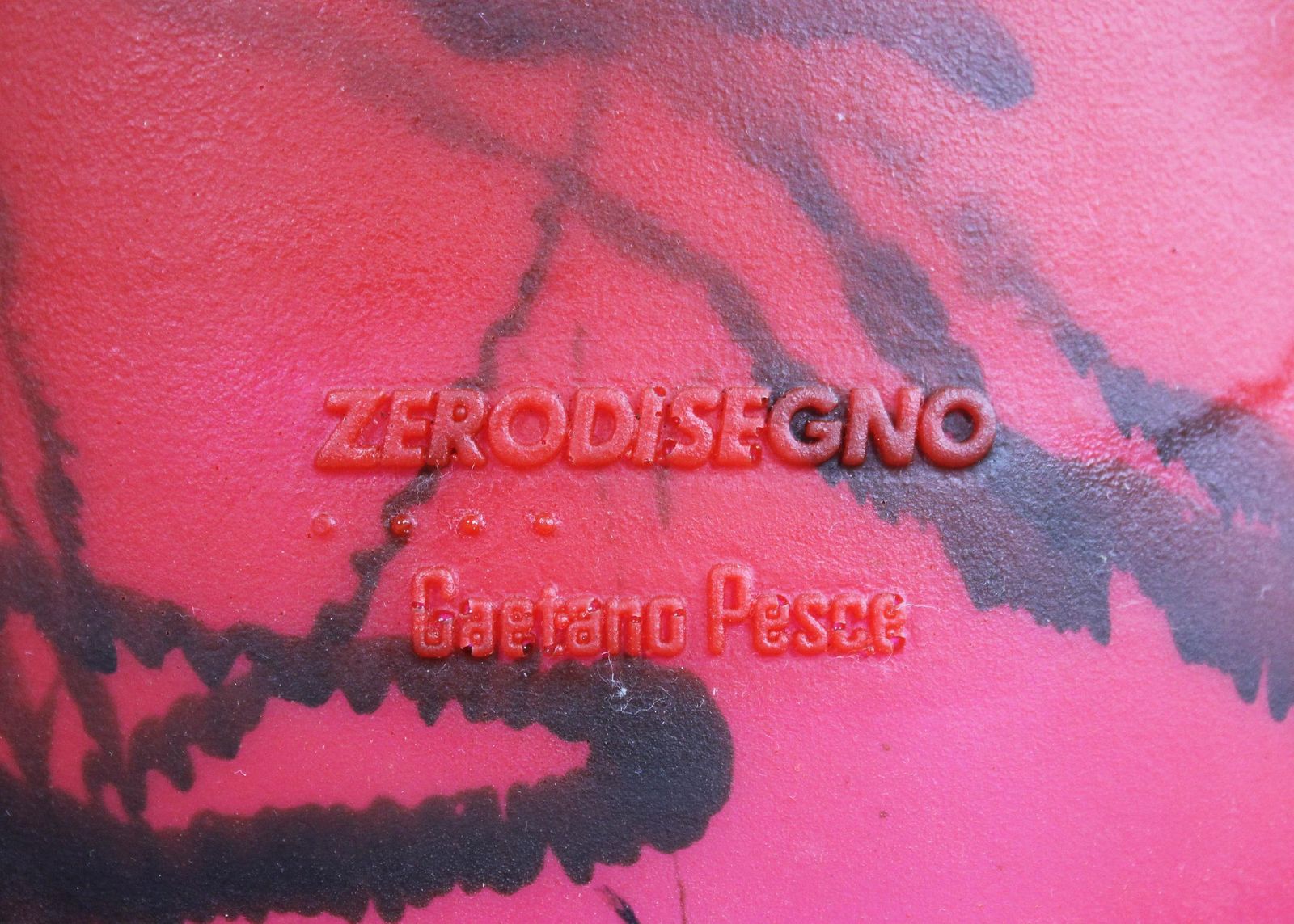 Gaetano Pesce Nobody's Perfect Small Chair In Red Resin By Zerodisegno 2000s photo vintage