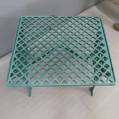 Antique Painted Wrought Iron Garden Table photo furniture