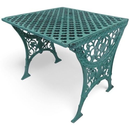 Antique Painted Wrought Iron Garden Table