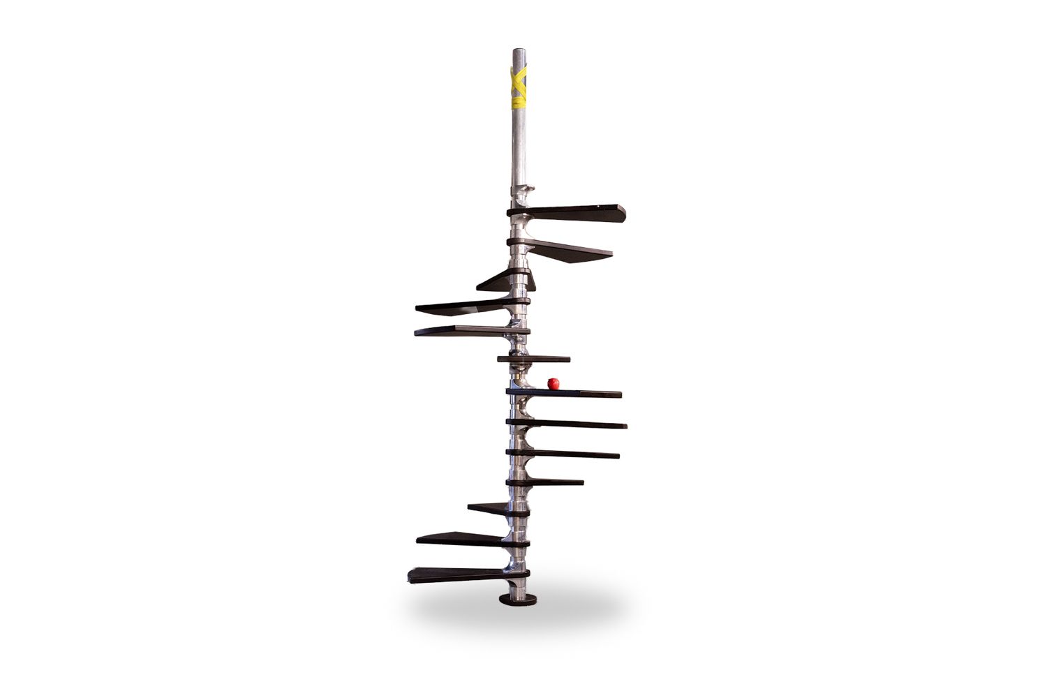 Roger Tallon. Aluminum And Mahogany Spiral Staircase. Circa 1970. photo furniture