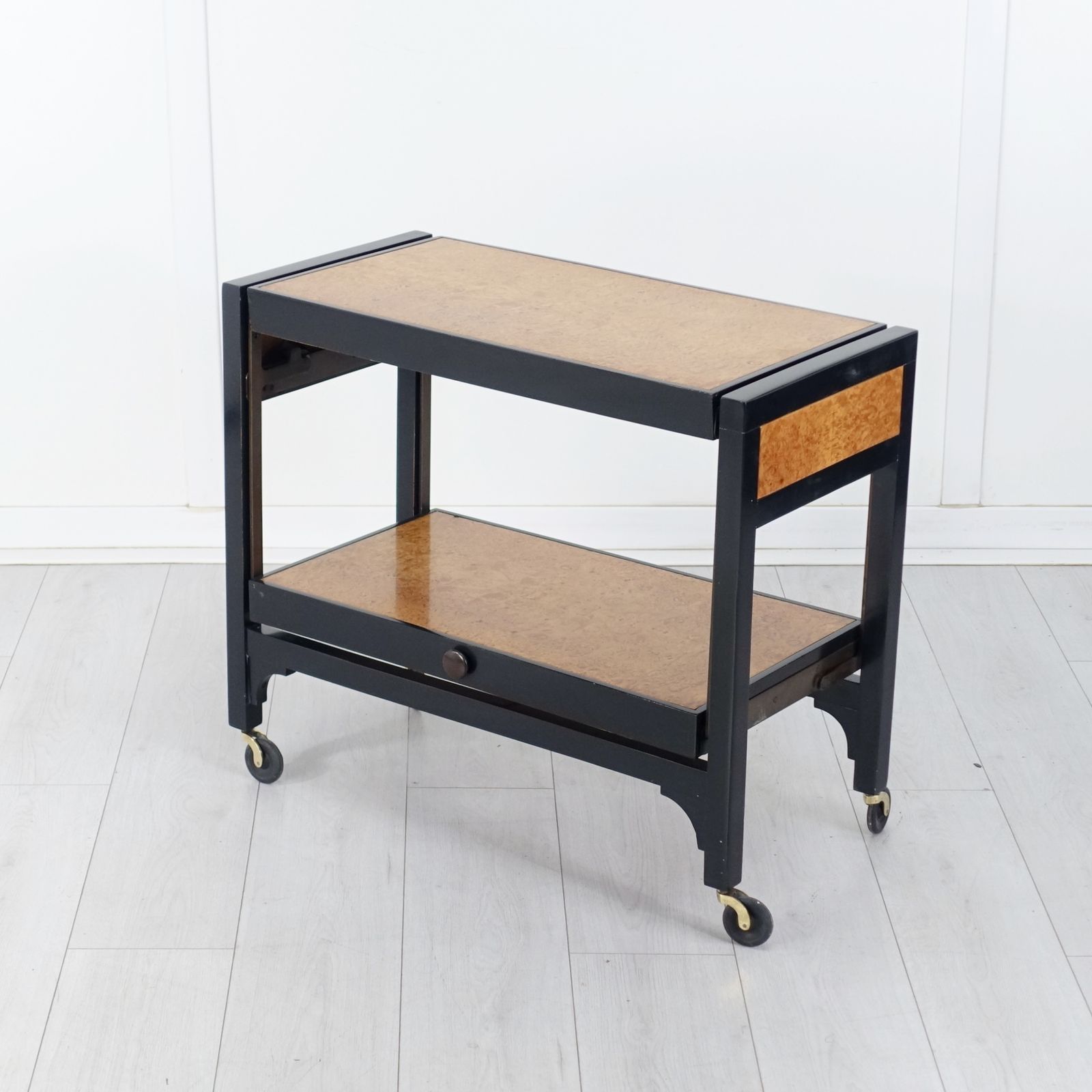 Furniture Art Deco Metaphoric Burr Maple Trolley 1930’s. photo