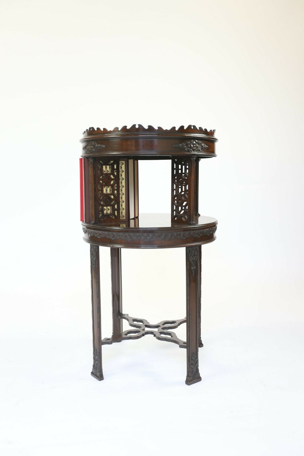 Edwardian Mahogany Table With Carved & Fretwork Detail Circa 1900 photo for sale