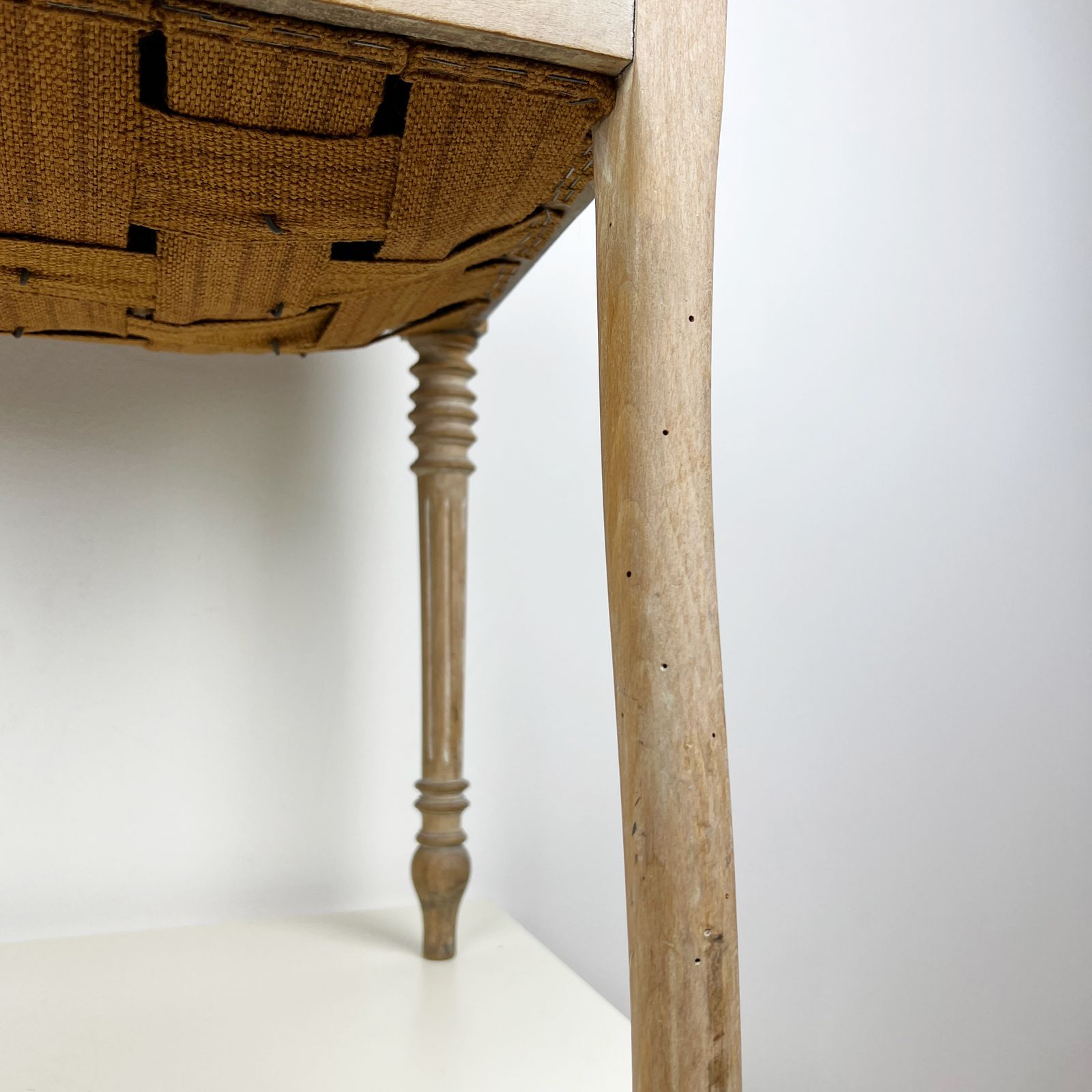photo for sale 19th Century Swedish Gustavian Carved Wood Accent Chair With Velvet Seat