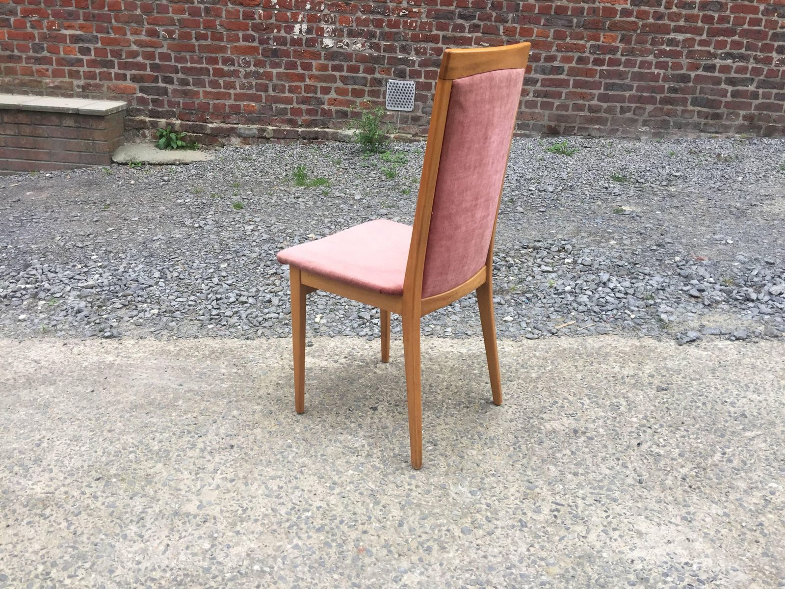 Set Of Four 1960s Chairs In Beech And Velvet photo vinterior