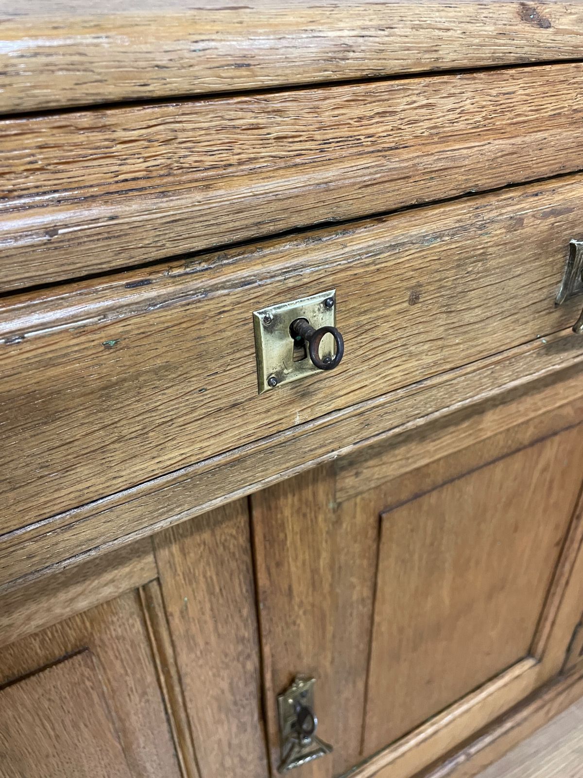895.0 C19th Golden Oak Tambour Desk With Fitted Interior photo