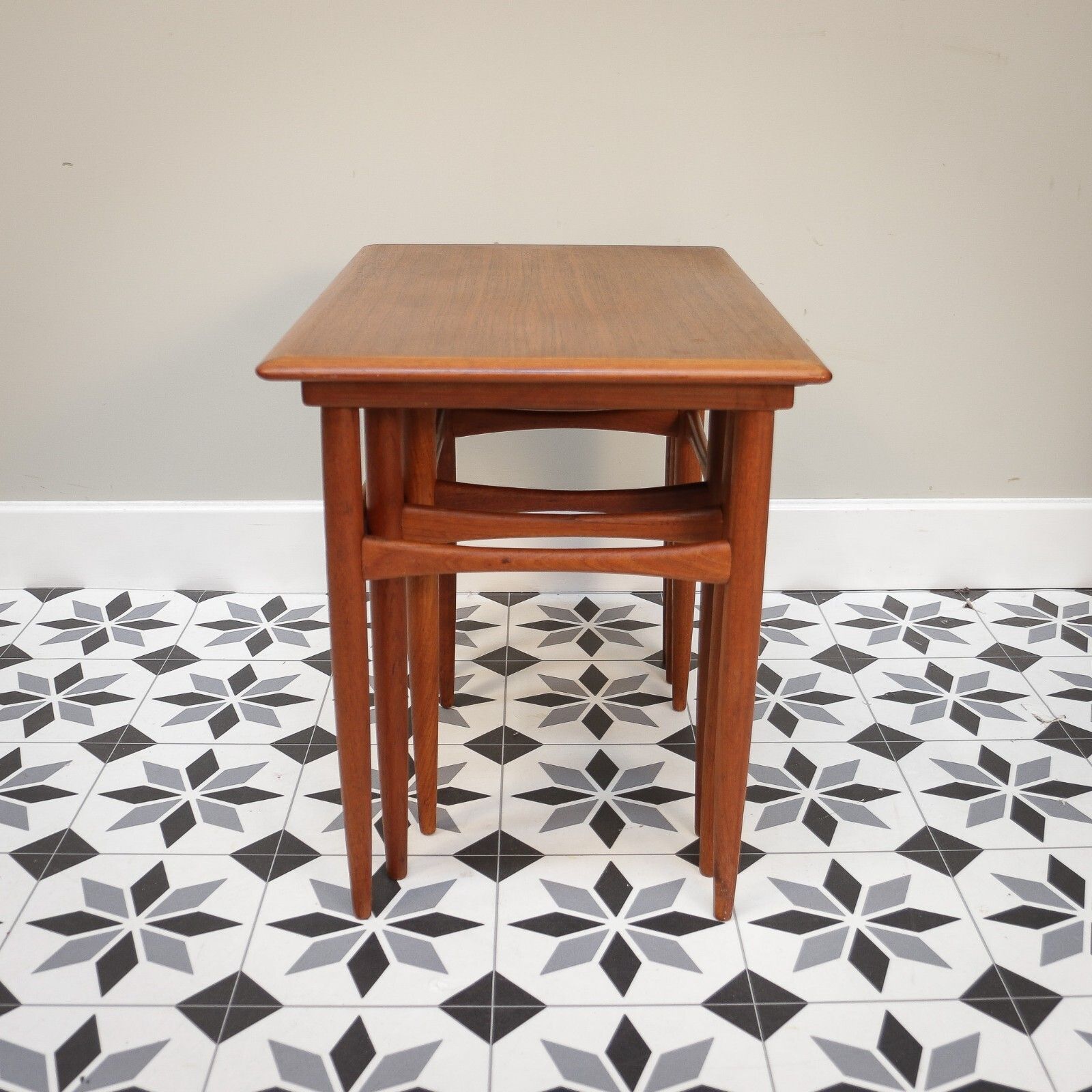 Mid Century Nest Of Tables In Teak Kai Kristiansen Mimi Set For Skovmand & Andersen photo 385.0