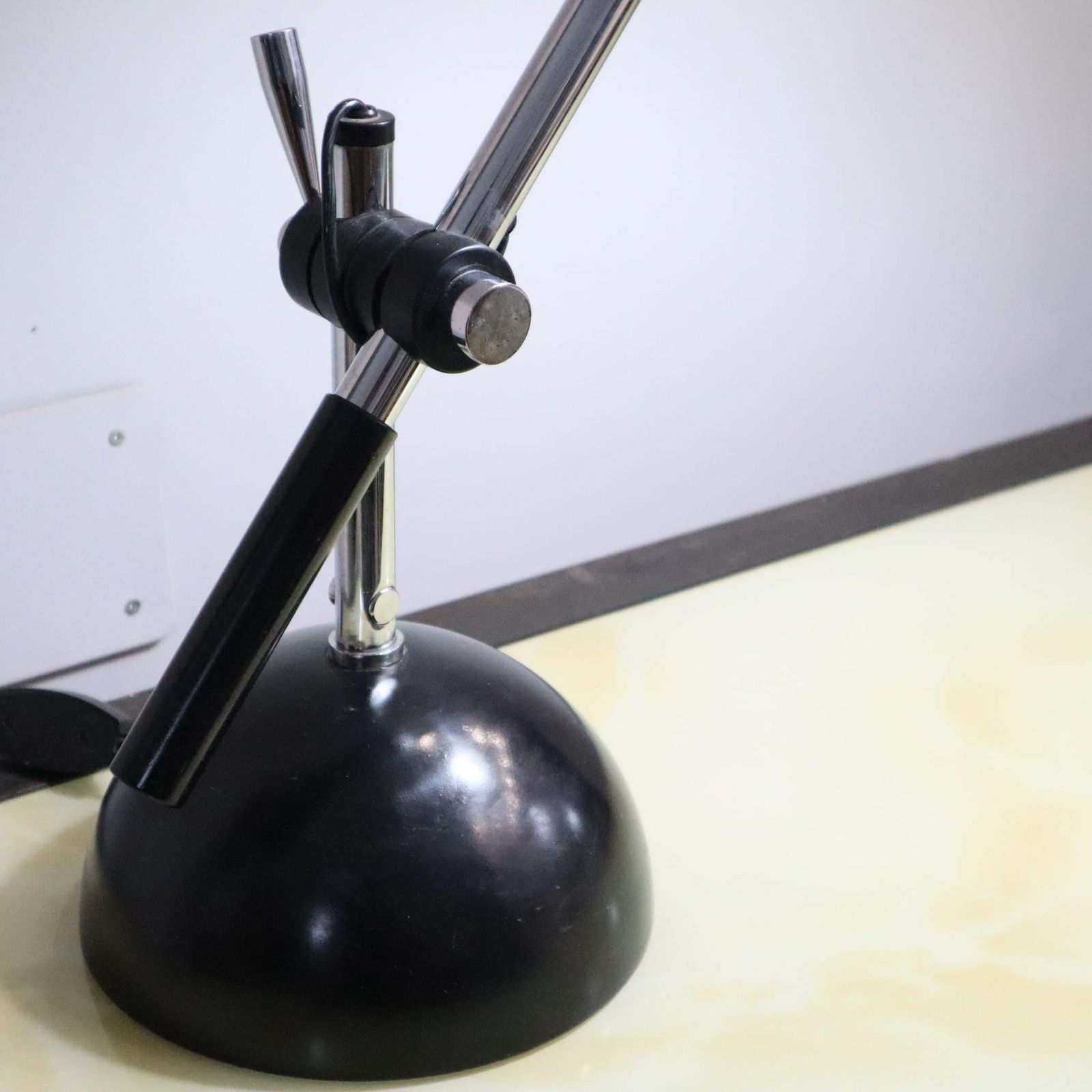 Italian Table Lamp Black And Chrome In Style Of Gino Sarfatti For Flos, 1960s photo 1228.0