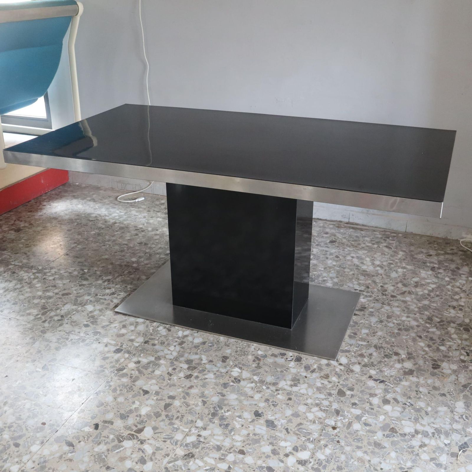 Italian Dinind Table By Willy Rizzo For Mario Sabot, 1970s photo vintage