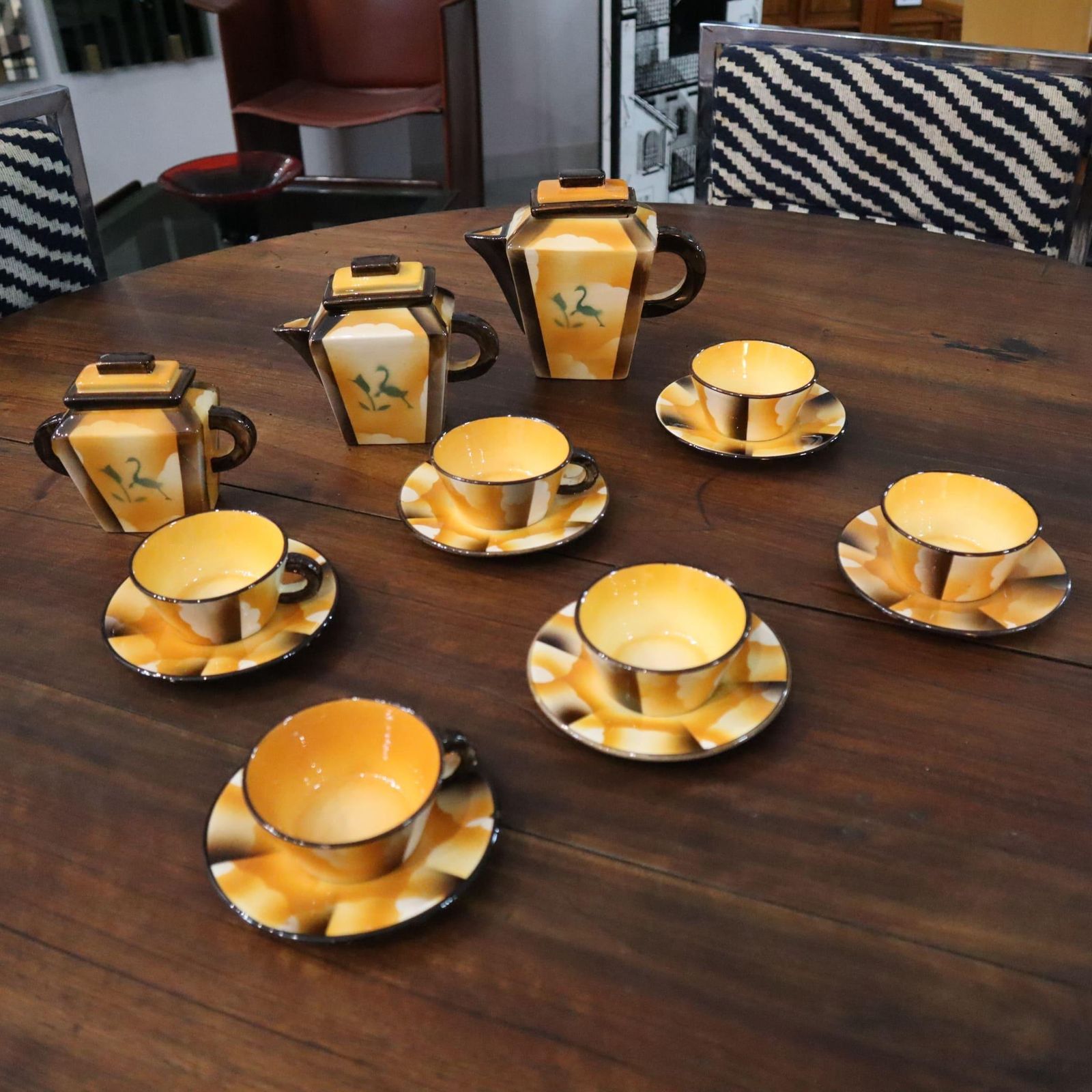 Art Deco Coffee Service Set Ceramic By Carraresi Lucchesi, Italy, 1930s photo furniture