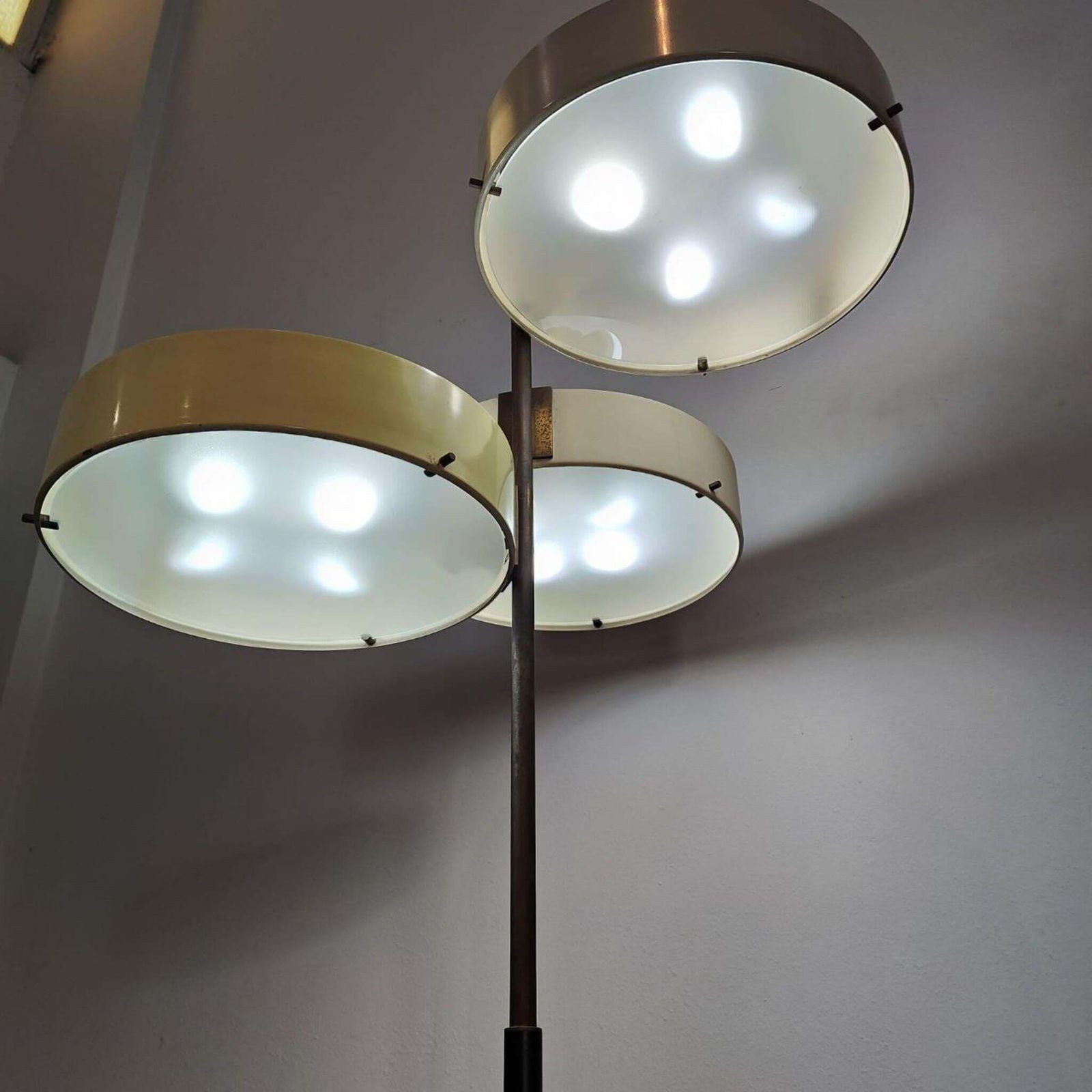 Mid Century Modern Brass Floor Lamp By Bruno Gatta For Stilnovo, Italy, 1950s photo furniture