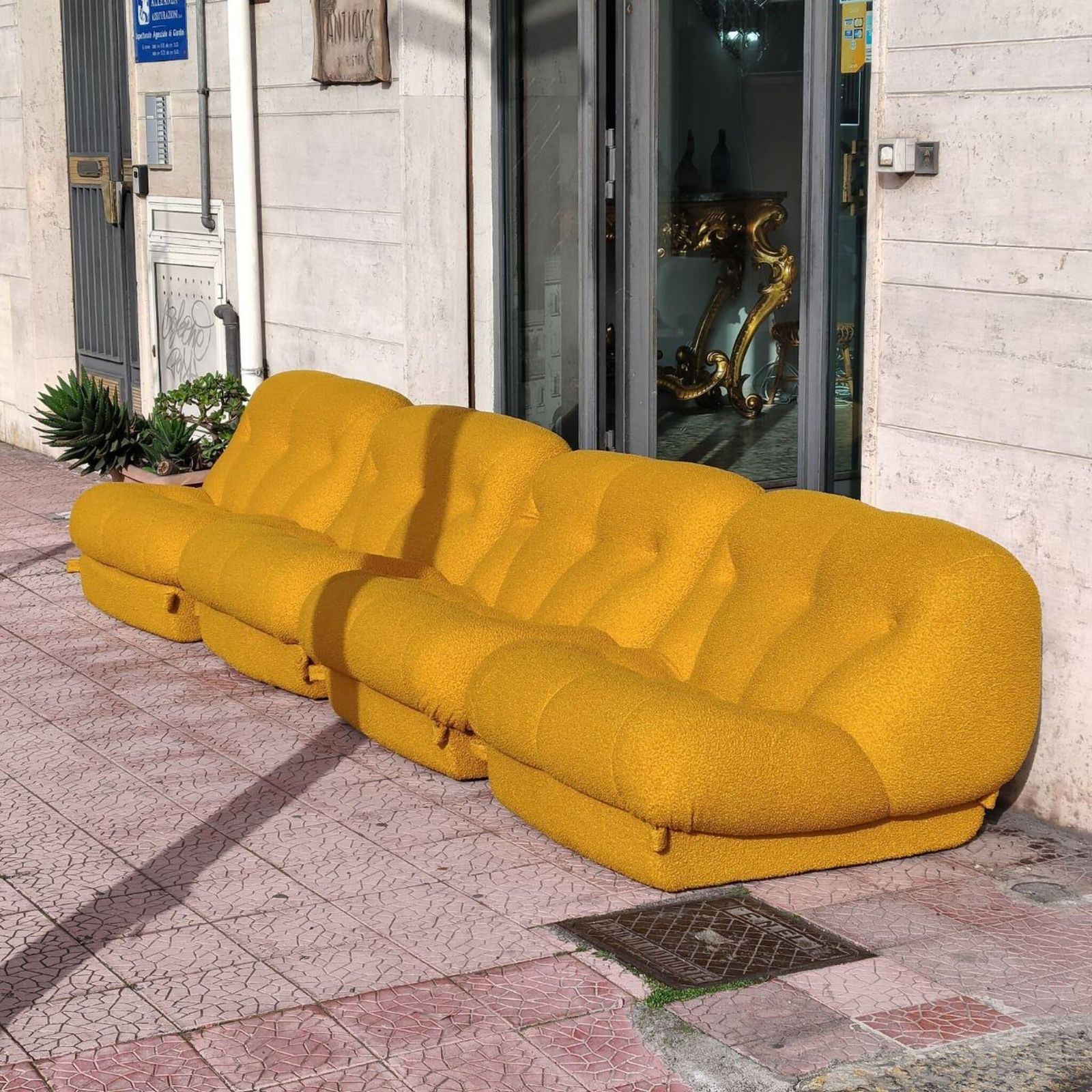 Set Of 4 Seater Modular Sofa Rino Maturi For Mimo Padova Nuvolone, Italy 70s photo vinterior
