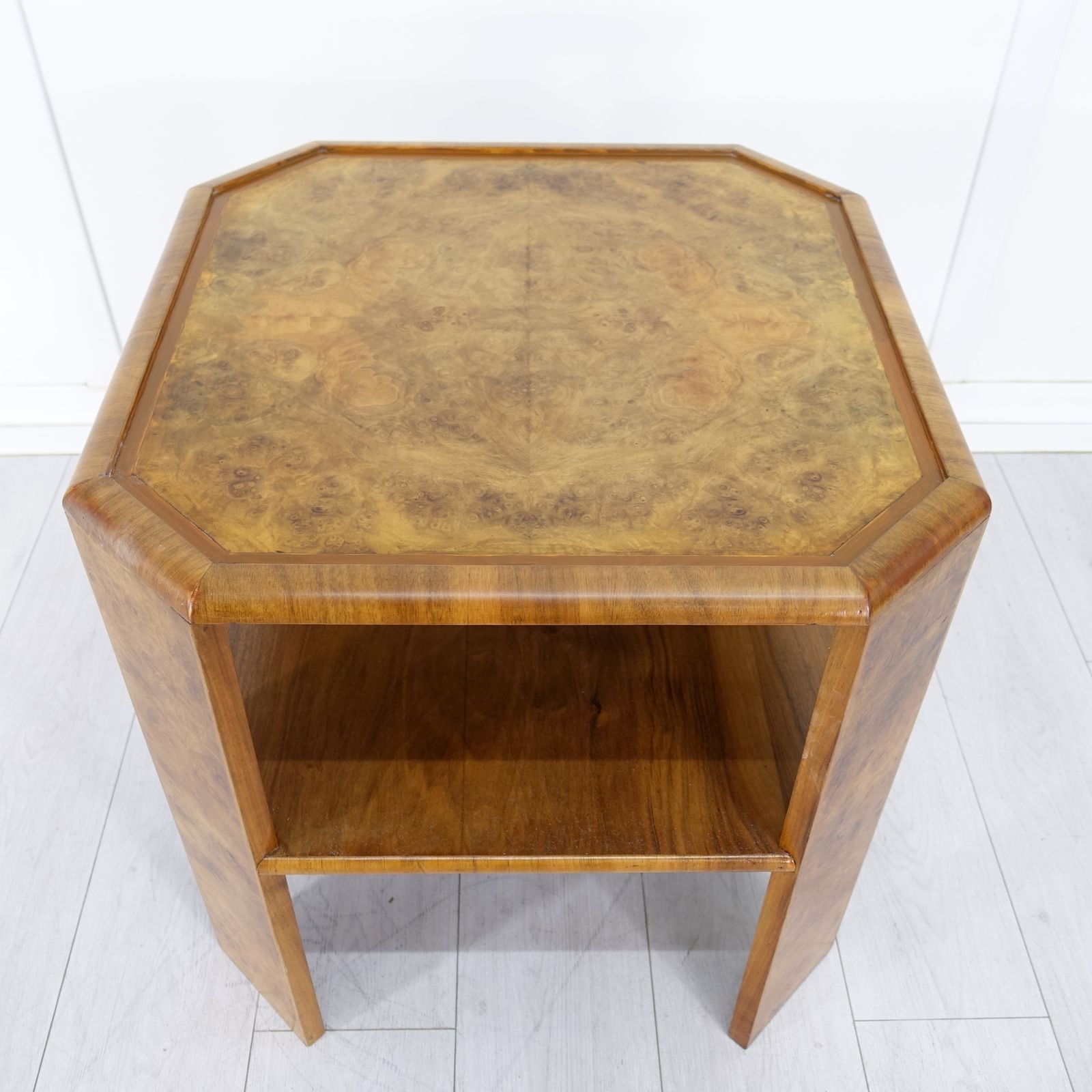 Art Deco Figured Walnut Two Tier Coffee/Centre Table photo vinterior
