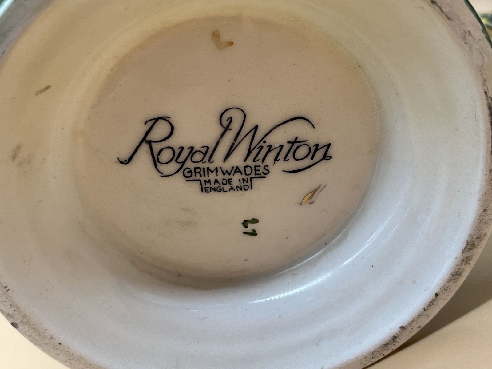 Vintage Royal Winton Green Pekin Chintz 2 Pint Capacity Coffee Pot. C1950. photo vinterior
