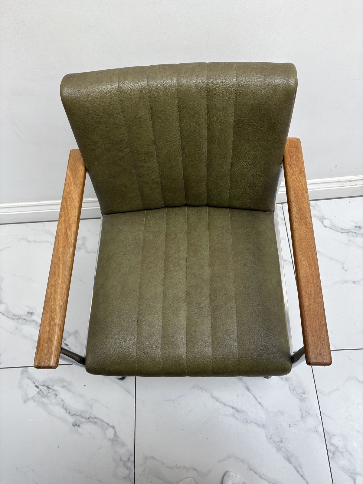 Vintage Eglin Green Chrome Dining / Office Chairs – Set Of 4 (1979) photo furniture