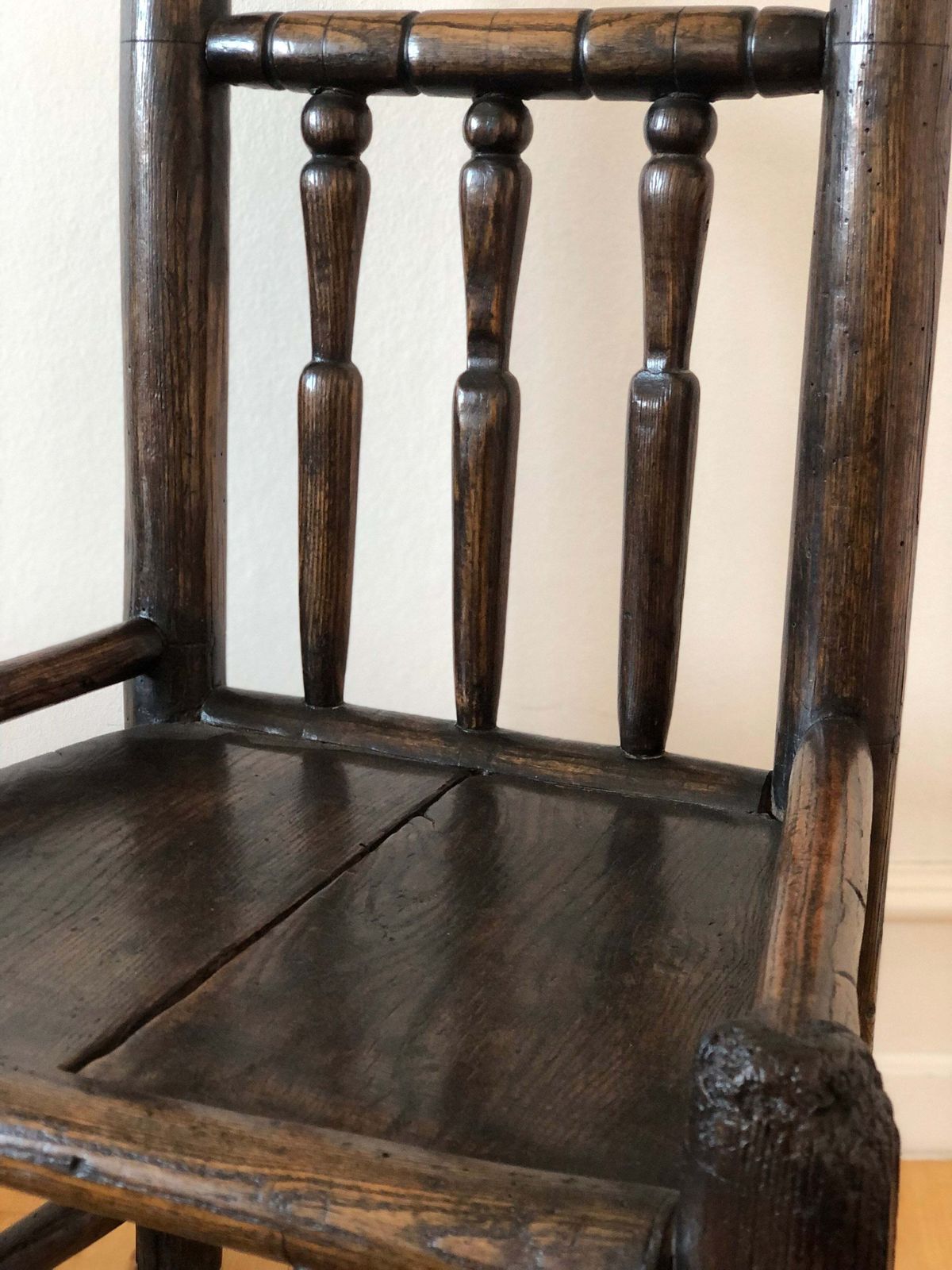 18th Century English Oak Farmhouse Chair photo furniture