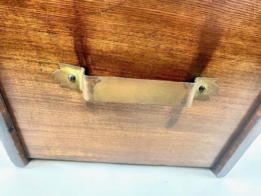 Antique Victorian Oak And Brass Coal Scuttle, 19th Century photo vintage