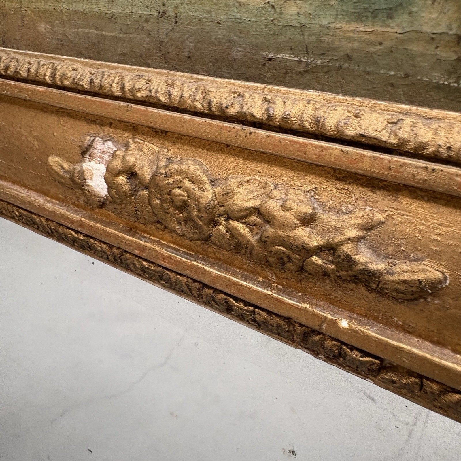 Gilded Wood Trumeau Mirror, Restoration Period Early 19th Century photo buy
