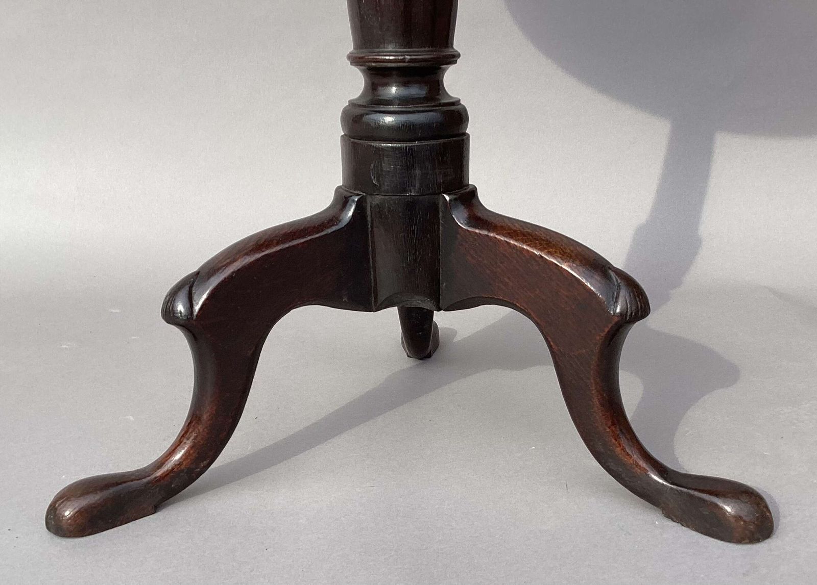 Charming Irish Georgian Burr Oak Tripod Wine Table photo buy