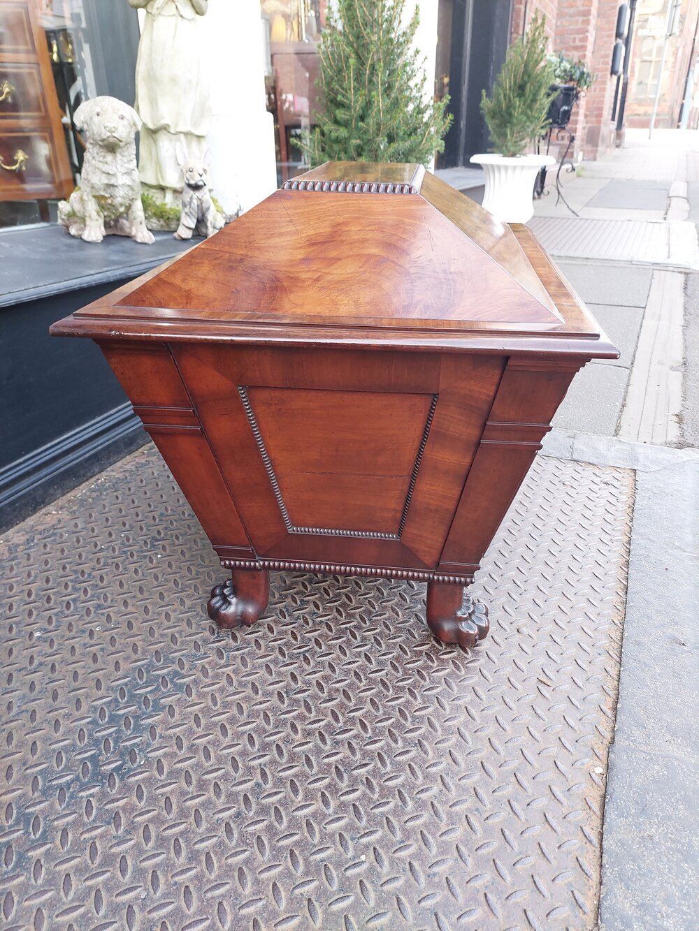 Late Regency Mahogany Sarcophagus Cellarette photo Home Decor