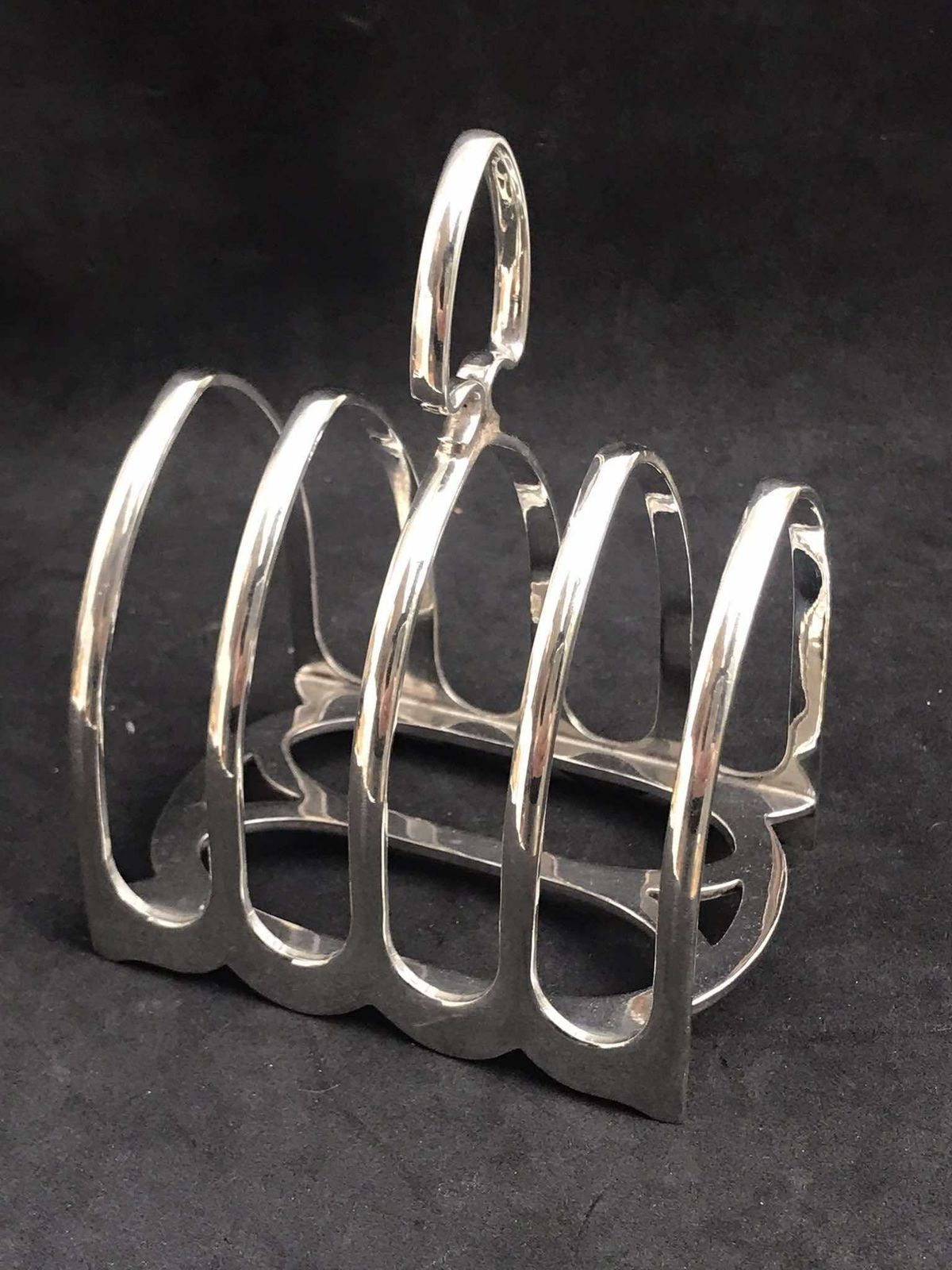 Antique Toast Rack Holder 4 Slices Silver Plated Breakfast English Victorian Wedding Gift Hostess Gift Atkin Brothers photo for sale
