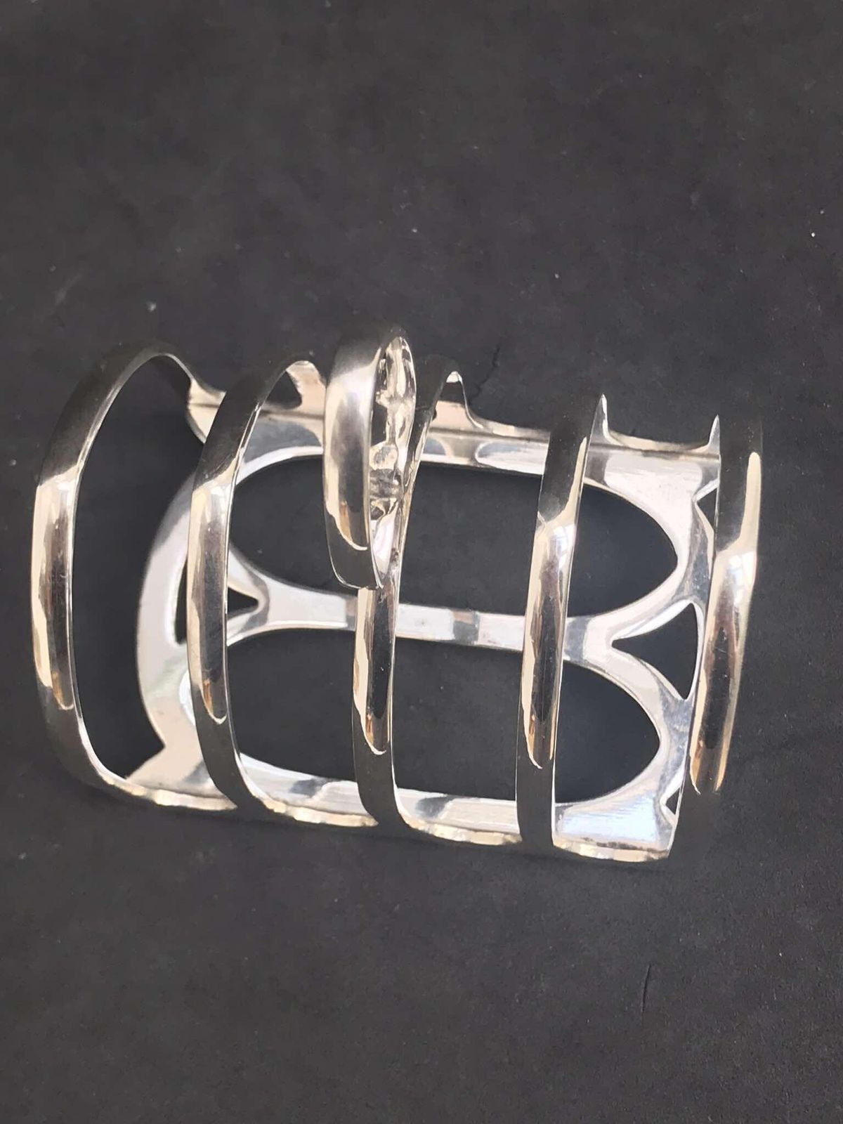 Antique Toast Rack Holder 4 Slices Silver Plated Breakfast English Victorian Wedding Gift Hostess Gift Atkin Brothers photo vinterior