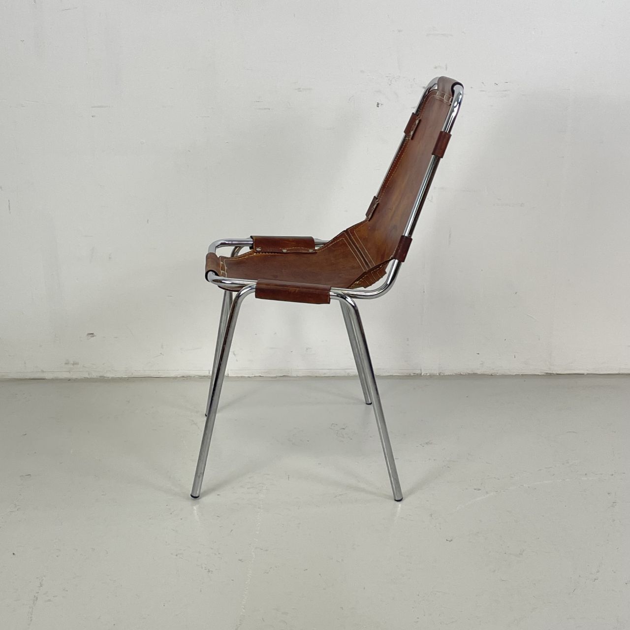 1970s Brown Leather Charlotte Perriand Les Arcs Chair photo vinterior