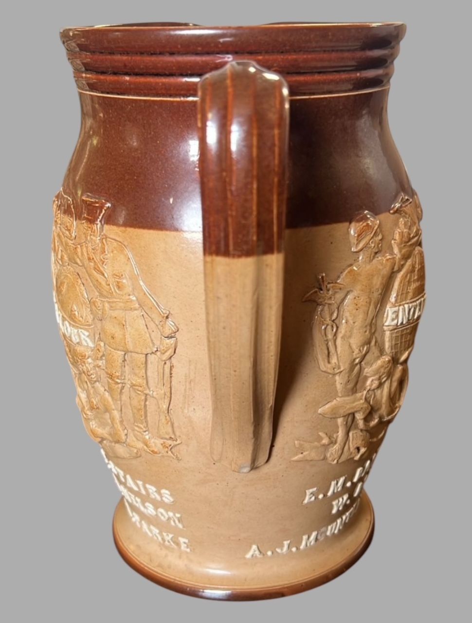 Doulton Brown Salt Glazed Stoneware Jug For Emin Pasha Relief Expedition 1887 89 photo Home Decor