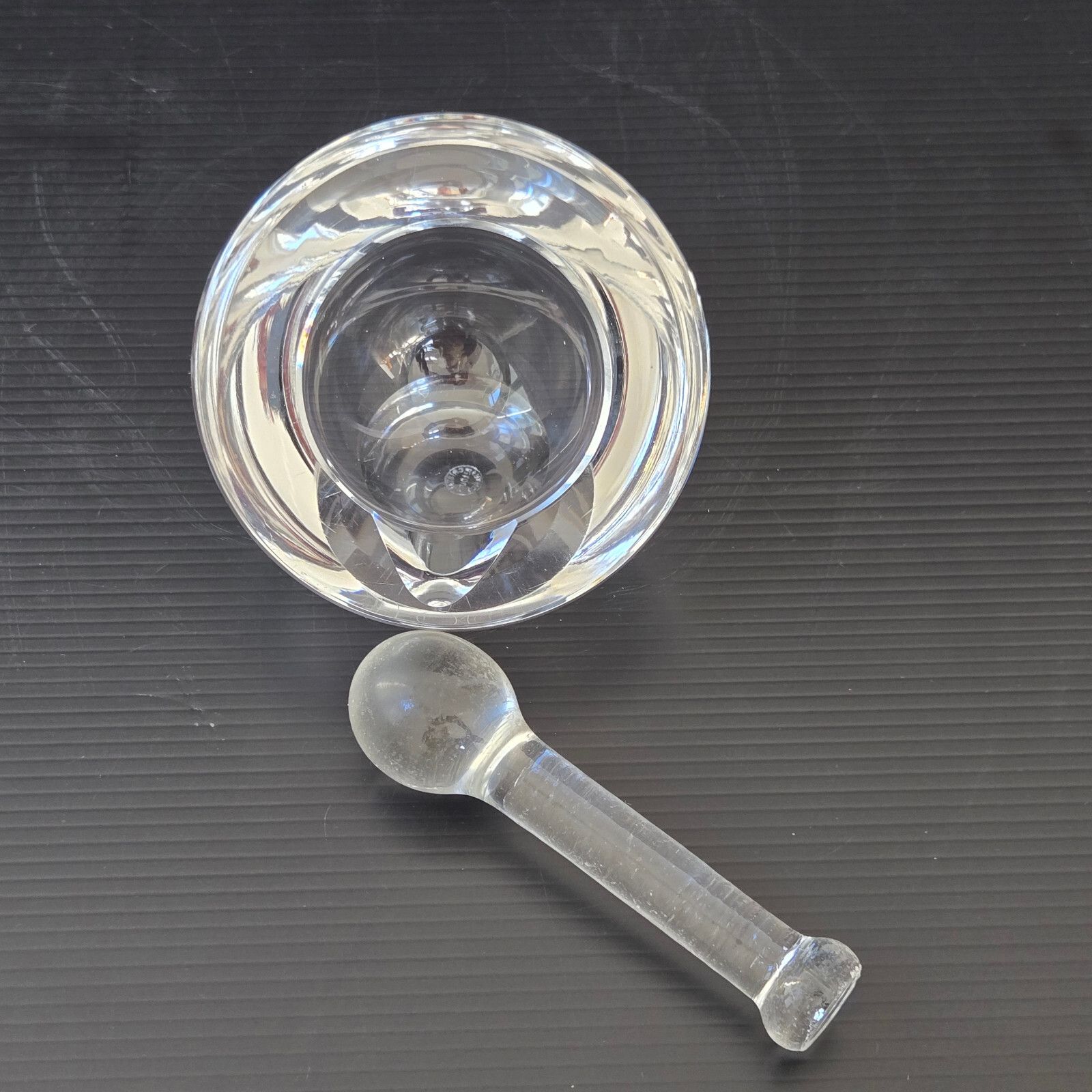 photo for sale Vintage 1960s Saint Louis Crystal Glass Ashtray & Pestle 60s 1960s Retro