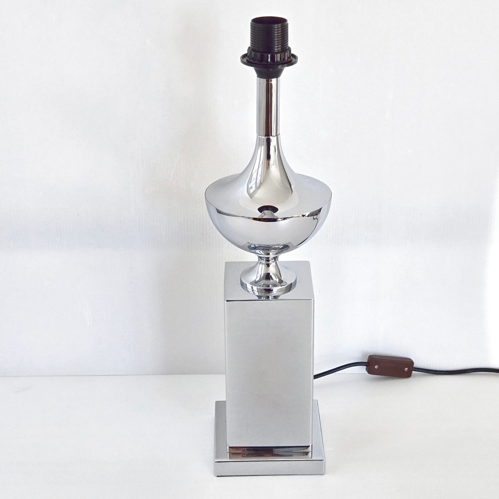 Vintage 1970s Chrome Steel Table Lamp 70s Retro 70s Dlg Barber photo buy