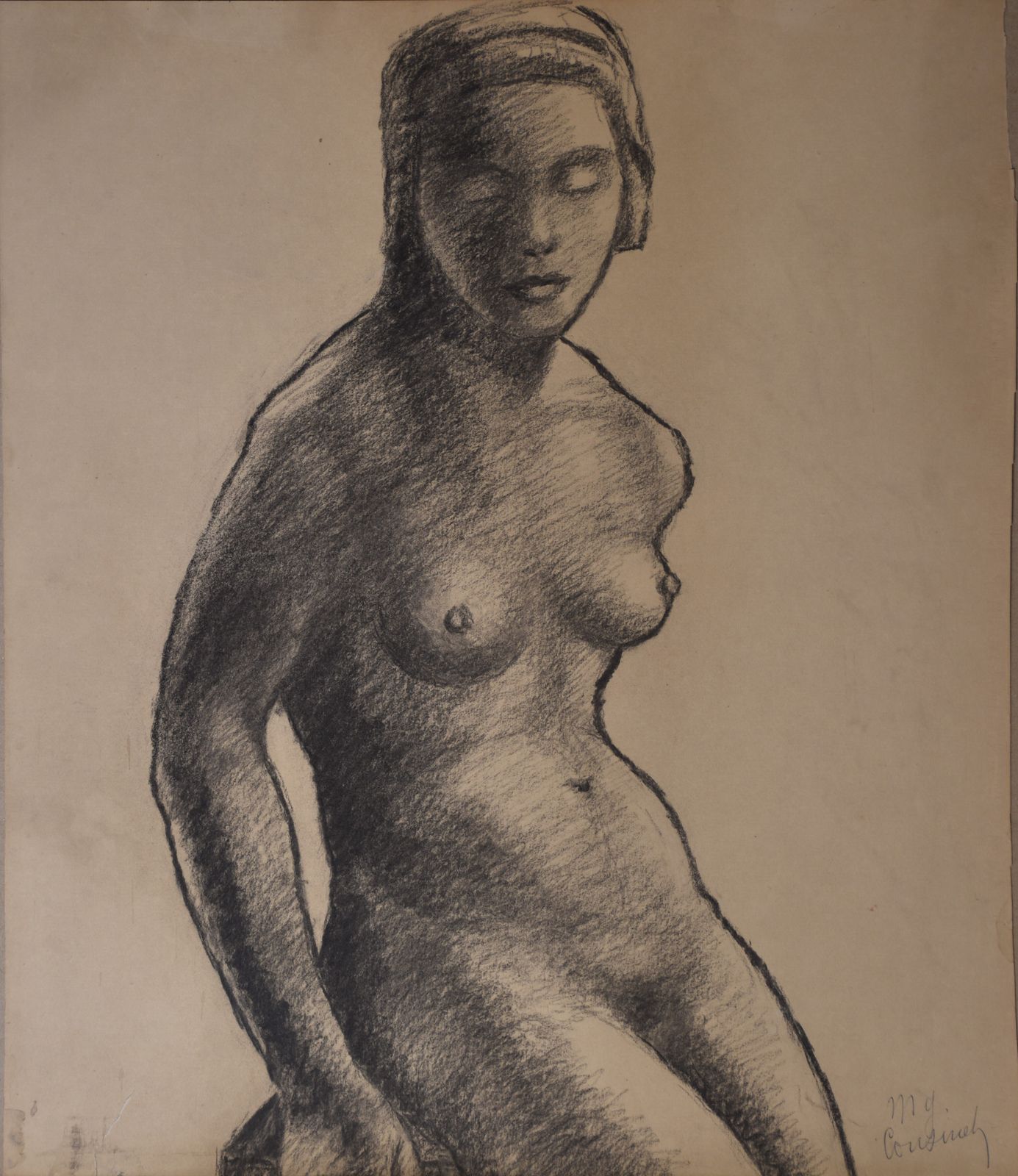 Marguerite Cousinet, Nude Woman, Seen From The Font (Circa 1969)