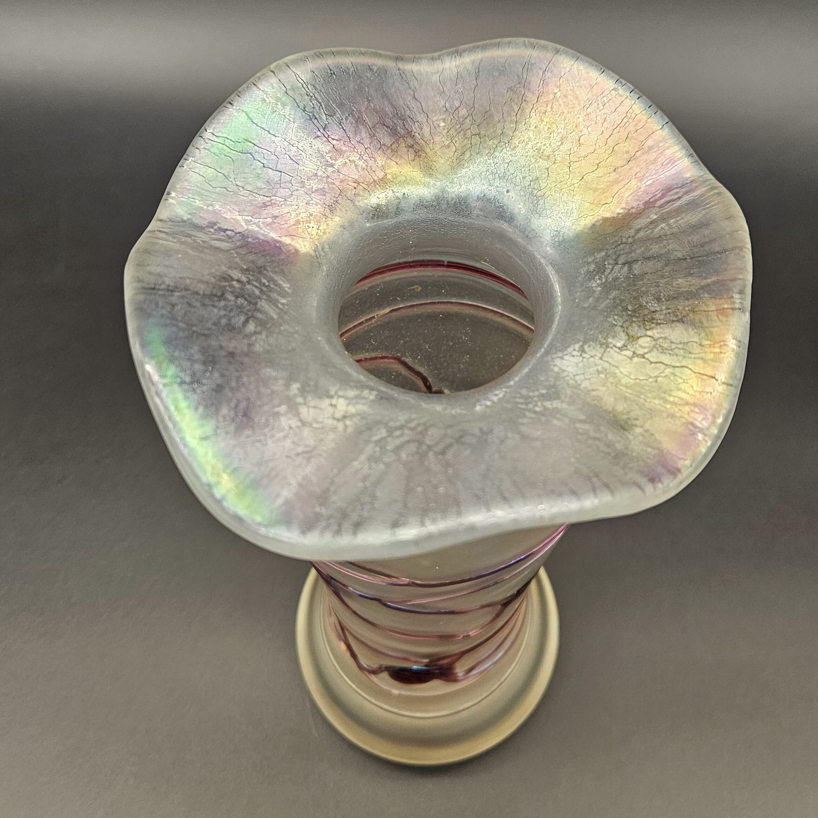 Art Nouveau Glass Vase Freiherr Von Poschinger. 1920   1930 photo vinterior